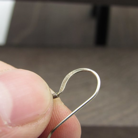 Sterling Silver Special Blue Stone Dangle Earrings - Picture 3 of 5